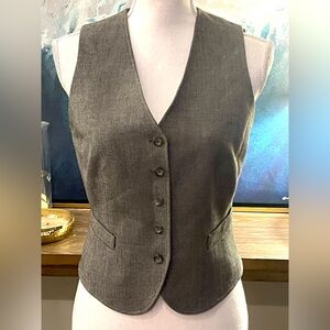 Tahari Gray Buttoned Vest